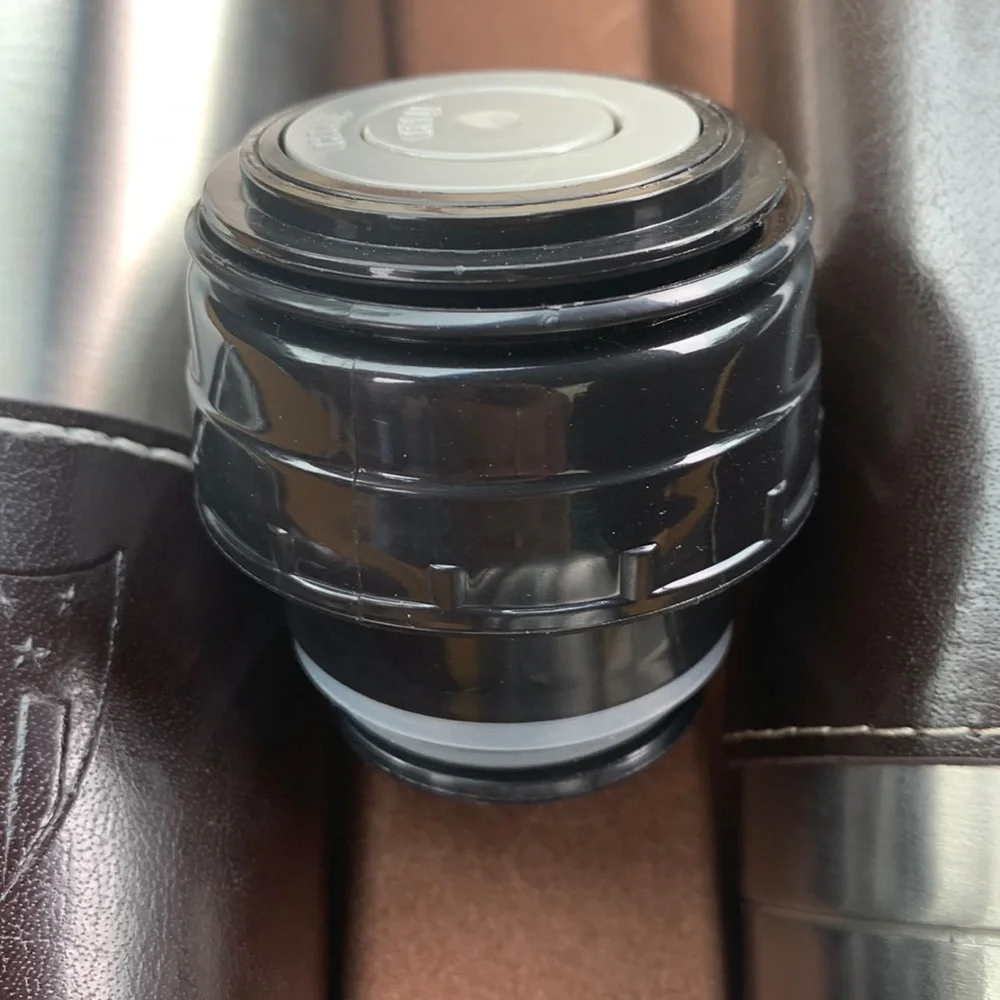 Leeman‎ New York Leather-Wrapped Thermos/Tumbler Set